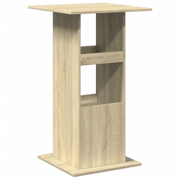 Masă bar cu depozitare stejar sonoma 60x60x102cm lemn prelucrat - Img 5
