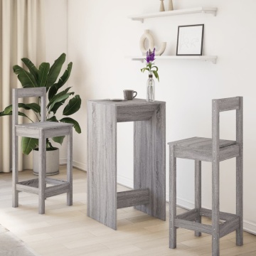 Masă bar, gri sonoma, 51x50x103,5 cm, lemn prelucrat - Img 3