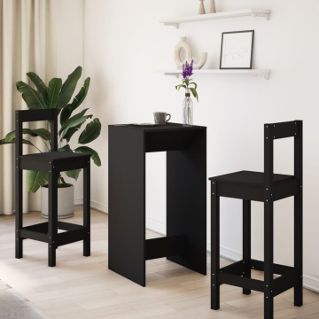 Masă bar, negru, 51x50x103,5 cm, lemn prelucrat - Img 3