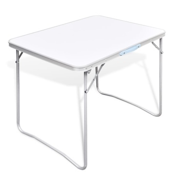 Masă camping din metal pliabilă 80 x 60 cm - Img 1