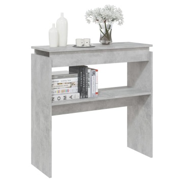 Masă consolă, gri beton, 80x30x80 cm, PAL - Img 3