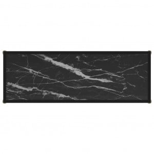 Masă consolă, negru, 100 x 35 x 75 cm, sticlă securizată - Img 4