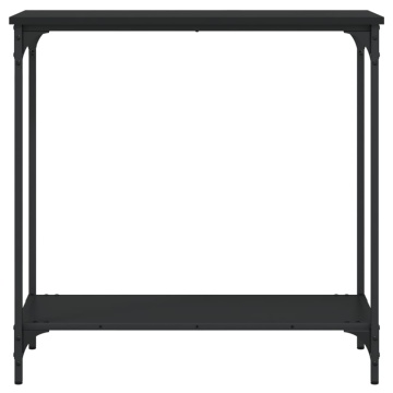 Masă consolă, negru, 75x30,5x75 cm, lemn prelucrat - Img 4
