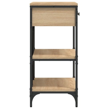 Masă consolă, stejar sonoma, 75x34,5x75 cm, lemn prelucrat - Img 5