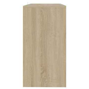 Masă consolă, stejar sonoma, 89x41x76,5 cm, oțel - Img 5