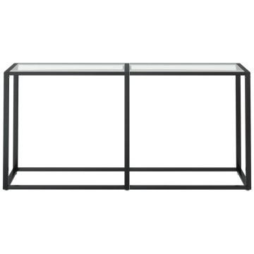 Masă consolă, transparent, 160x35x75,5 cm, sticlă securizată - Img 3