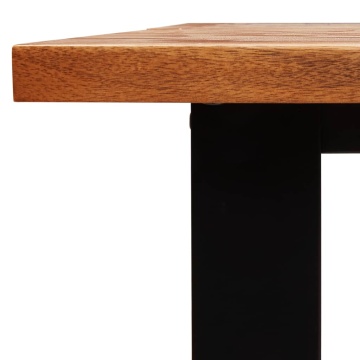 Masă cu margini naturale, 180x90x75 cm, lemn masiv de acacia - Img 7