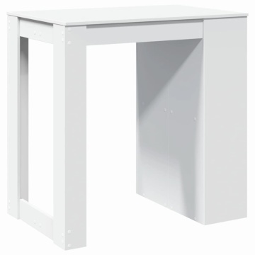 Masă de bar, alb, 102x70x103,5 cm, lemn prelucrat - Img 6
