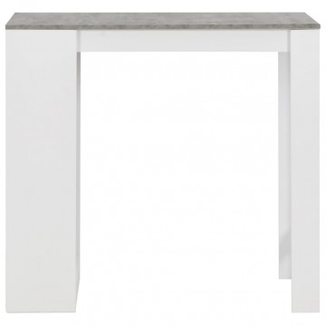 Masă de bar cu raft, alb, 110 x 50 x 103 cm - Img 1