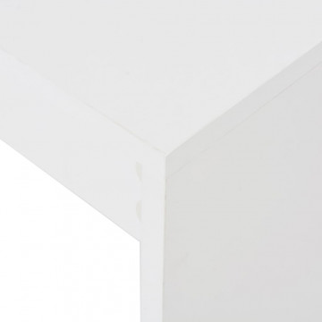 Masă de bar cu raft, alb, 110 x 50 x 103 cm - Img 5