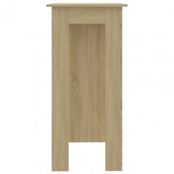 Masă de bar cu raft, stejar Sonoma, 102x50x103,5 cm, PAL - Img 4