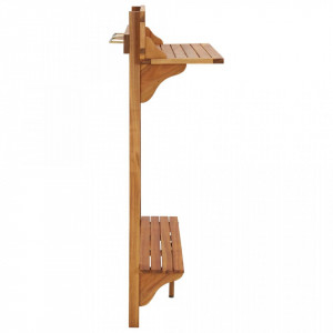 Masă de bar pentru balcon, 90x37x122,5 cm, lemn masiv de acacia - Img 3