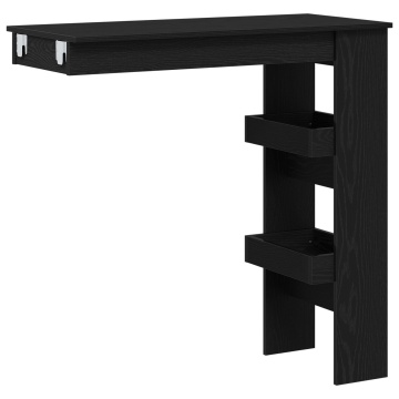 Masă de bar - Stejar Negru - 102x55x103.5 cm - Fabricată din Lemn Prelucrat - Img 2