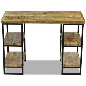 Masă de birou din lemn de mango, 110 x 50 x 76 cm - Img 5