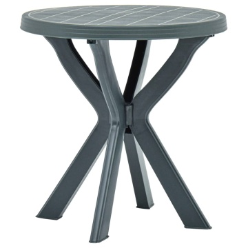 Masă de bistro, verde, Ø70 cm, plastic - Img 1