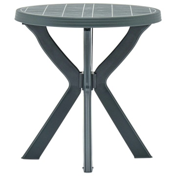 Masă de bistro, verde, Ø70 cm, plastic - Img 3
