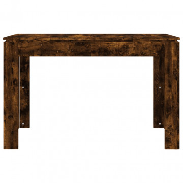 Masă de bucătărie, stejar fumuriu, 120x60x76 cm, lemn prelucrat - Img 4