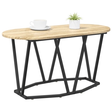 Masa de cafea din stejar Sonoma, 80x40x40,5 cm, din lemn compozit și metal - Img 3