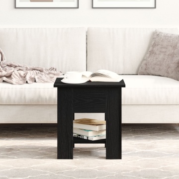Masă de cafea Negru Stejar 40x40x42 cm Lemn prelucrat - Img 1