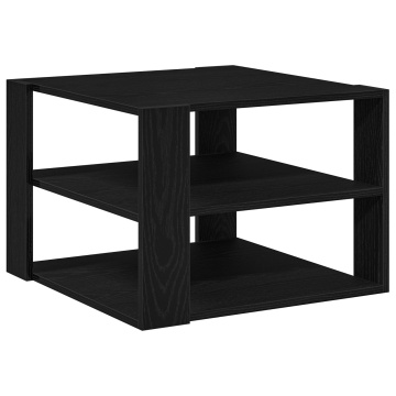 Masă de cafea Negru Stejar 59,5x59,5x40 cm Lemn stratificat - Img 2