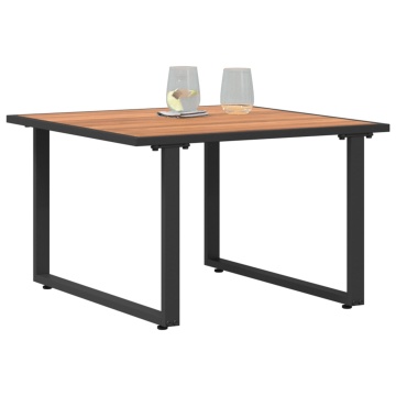 Masa de cafea pentru grădină Maro 55x55x35 cm din DPC și Oțel - Img 3