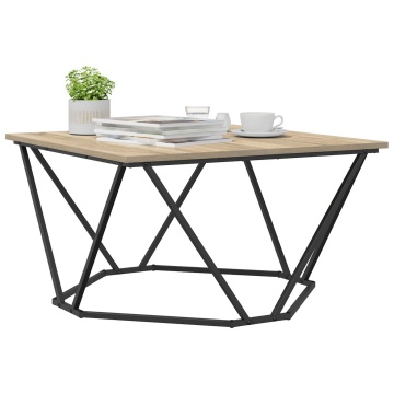 Masă de cafea Sonoma Oak 80x80x45 cm Lemn prelucrat - Img 3