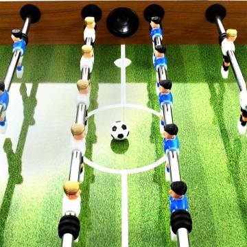 Masă de fotbal, maro deschis/negru, 140x74,5x87,5cm, oțel, 60kg - Img 8
