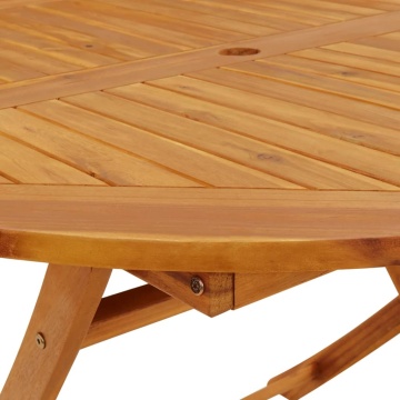 Masă de grădină pliabilă, 110 cm, lemn masiv de acacia - Img 6