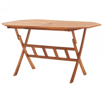 Masă de grădină pliabilă, 135x85x75 cm, lemn masiv de acacia - Img 4