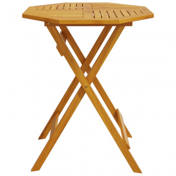Masă de grădină pliabilă, Ø60x75 cm, lemn masiv acacia - Img 8