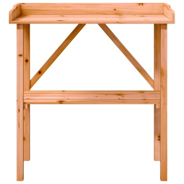Masă de plante cu raft, maro, 78x38x82,5 cm, lemn masiv de brad - Img 4