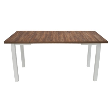 Masa extensibila 80x160 cm, Mb-13 max8, Stirling/Bialy, Lemn masiv de fag si pal - Img 6