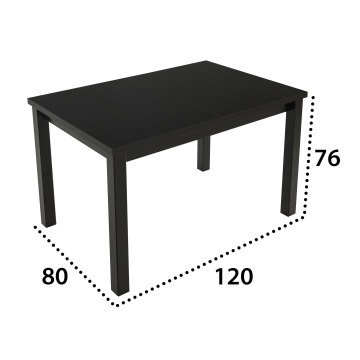 Masa extensibila mb-13 max5 120x150 cm, wenge, lemn masiv de fag si pal - Img 9