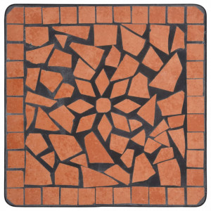 Masă laterală cu mozaic, cărămiziu, ceramică - Img 9