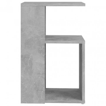 Masă laterală, gri beton, 36x30x56 cm, PAL - Img 4