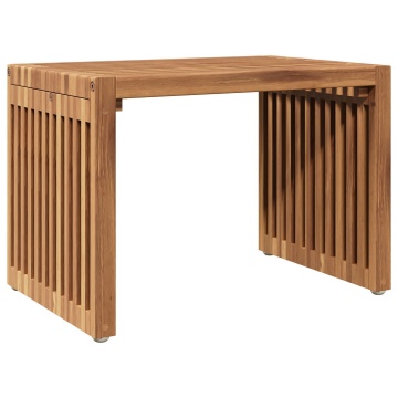 Masă laterală pentru grădină 50x32.5x35 cm Lemn masiv de tec - Img 2