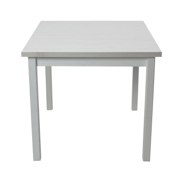 Masa living max9 b, alb, fixa 80x80x78 cm, lemn masiv de fag/pal - Img 1