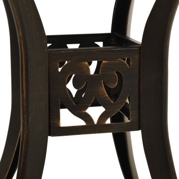 Masă pentru grădină, bronz, 78x78x72 cm, aluminiu turnat - Img 4