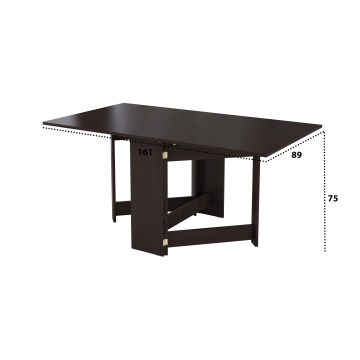 Masa pliabila fold, 161x75x89 cm, wenge - Img 4