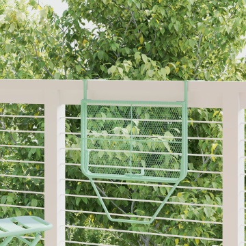 Masă pliabilă suspendată pentru balcon - Verde mentă, 60x40 cm, Oțel - Img 4