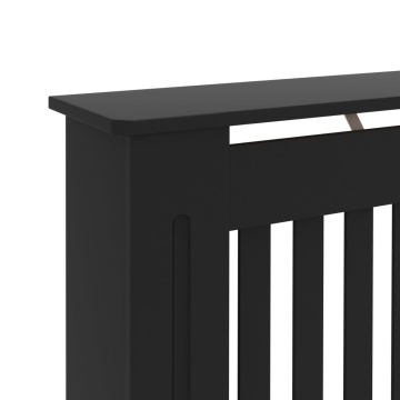 Mască de calorifer, negru, 172 x 19 x 81,5 cm, MDF - Img 5