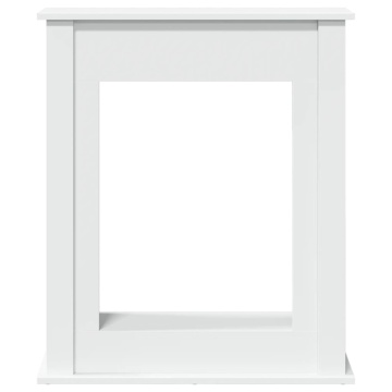 Mască de șemineu, alb, 75x20x87,5 cm, lemn prelucrat - Img 4