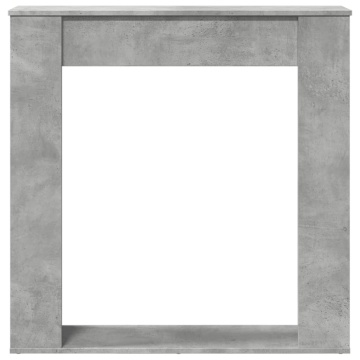 Mască de șemineu, gri beton, 100x20x100 cm, lemn prelucrat - Img 4