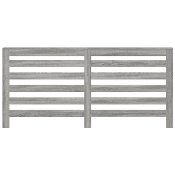 Mască pentru calorifer, gri sonoma, 175x20x82 cm lemn prelucrat - Img 3