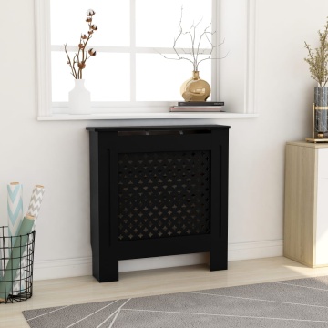 Mască pentru calorifer, negru, 78 cm, MDF - Img 1
