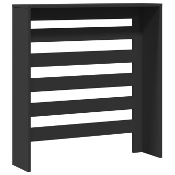 Mască pentru calorifer, negru, 78x20x82 cm, lemn prelucrat - Img 8