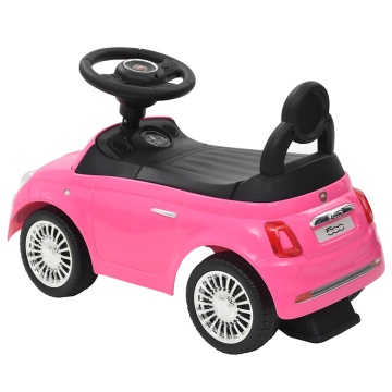 Mașinuță fără pedale Fiat 500, roz - Img 3