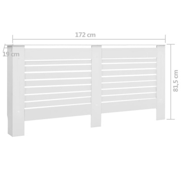 Măști de calorifer, 2 buc., alb, 172 x 19 x 81,5 cm, MDF - Img 7
