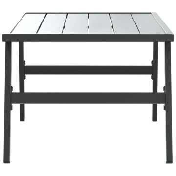 Măsuță cafea grădină negru 90x45x35cm oțel vopsit electrostatic - Img 4