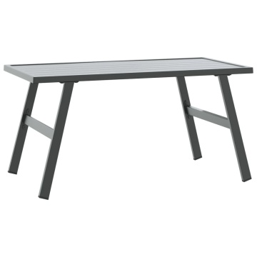 Măsuță cafea grădină negru 90x45x35cm oțel vopsit electrostatic - Img 6